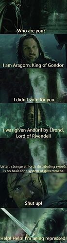 Lord of The Rings Political Humor Vote King Reppressed