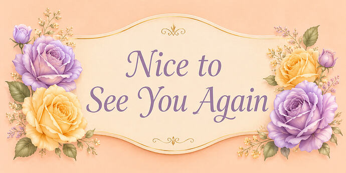 Banner with roses