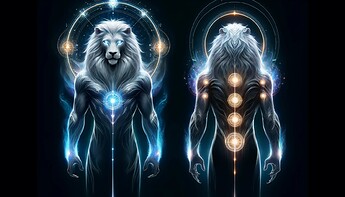 DALL·E 2024-06-07 00.00.13 - Create a visual representation of an ethereal lion servitor embodying both power and serenity. The lion has a majestic appearance with a radiant aura _webp