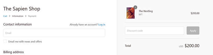 Screenshot 2022-10-19  - The Sapien Shop - Checkout