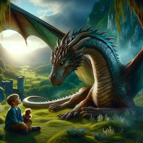 Dragon and boy