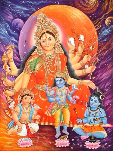 devi_the_mother_goddess_and_her_three_children_hc21