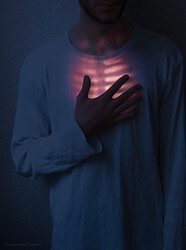 Glow Chest Heart Skeleton Ribcage by Aleksandre Tsaava