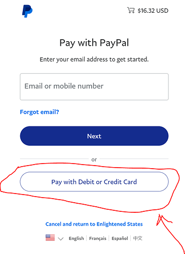 PayPal Screen Shot
