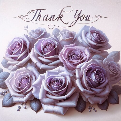 Thank you Lilac Roses