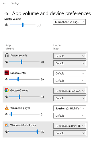 Advanced Sound Options