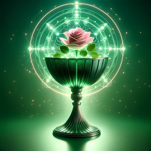 Healing - emerald rose chalice