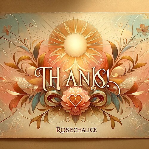 Thanks from Rosechalice