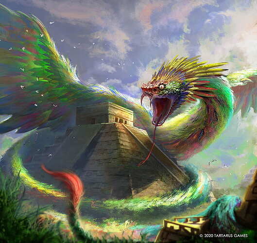 HD-wallpaper-quetzalcoatl-red-fantasy-green-feather-simone-torcasio-aztec-snake-dragon