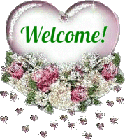 Welcome heart and roses