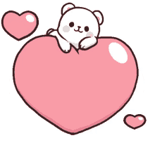 bouncing panda on heart