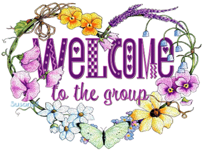 welcome group glitter heart