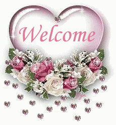 welcome heart roses glitter