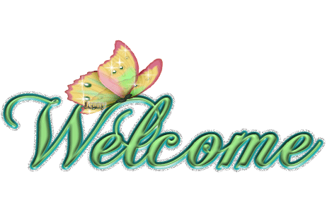 Welcome butterfly glitter