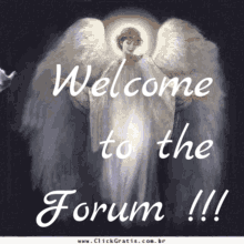 Angel White welcome white letters