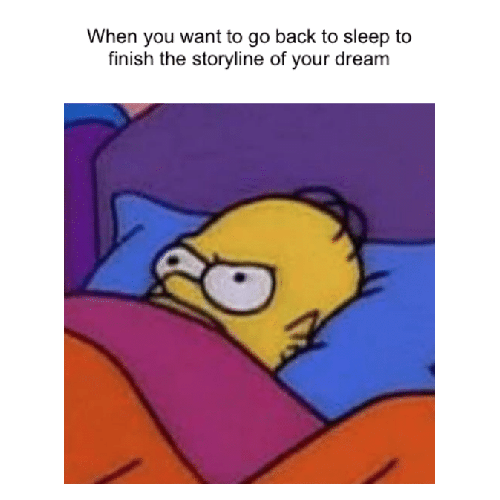 want to go back to sleep